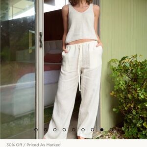 Nation LA White Linen Pants